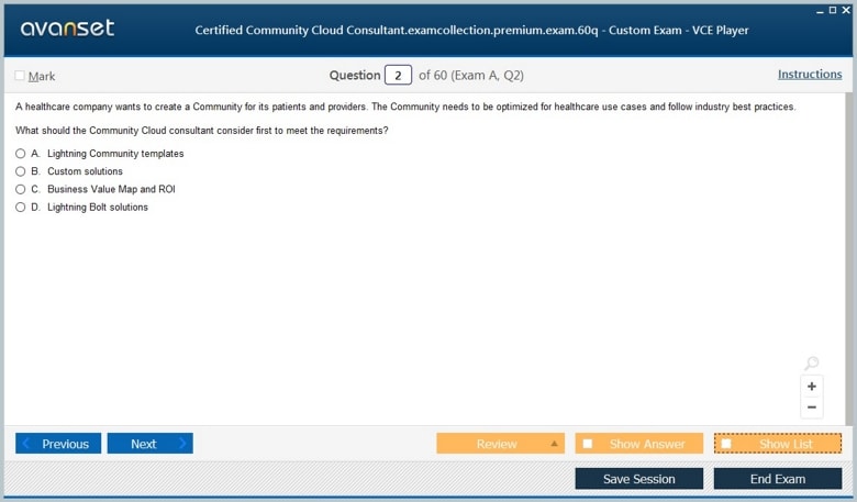 Certified Community Cloud Consultant Premium VCE Screenshot #1